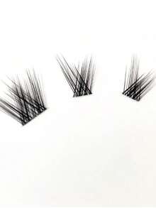 80pcs/10rows Single Cluster Segmented Elongated Winged C-Curl DIY False Eyelashes, Suitable For Women's Party & Date Occasions - C - View 3