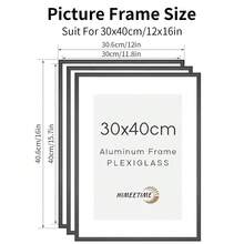 HIMEETIME 1/3件装铝合金相框，尺寸30x40厘米/A3/A4，金属框，窄边防锈金属框，适用于海报、画布和证书，现代家居，婚礼照片展示，工作室墙面艺术，办公室奖品装饰（金色/银色/黑色） - 半圓弧鋁合金相框 - 查看 22