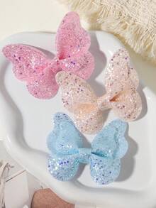 18 chiếc kẹp tóc nơ lấp lấp lánh, phụ kiện tóc nơ kiểu công chúa, kẹp tóc không gây hư hại. - Phối màu - Xem 3