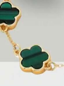 1 pieza Pulsera de hombre con colgante clásico de trébol de cuatro hojas - flor de la suerte - Ver 3