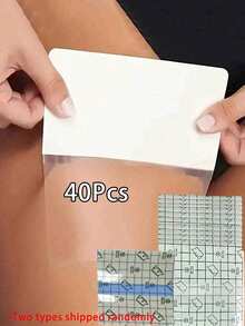40 pièces Autocollants invisibles pour le levage des cuisses et des fesses, Patchs de mise en forme de beauté en plastique premium sans odeur, Imperméables, Amicaux pour la peau et ultra-confortables pour un port quotidien, Autocollants raffermissants du corps respirants et inodores, Design efficace pour le galbe des jambes et des hanches, Aide à raffermir la peau relâchée, Crée un contour corporel plus mince, plus galbé et plus défini - Multicolore - Voir 9