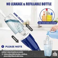 Microfiber Spray Mop For Floor Cleaning, Wet Dry Hardwood Mop With 3 Washable Reusable Pads, Compatible With  Powermop, Flat Spray Mop For Tile, Wood, Laminate, Vinyl & Marble - 淺藍色 - 查看 10