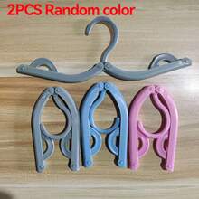 10pcs Foldable Travel Hangers, Lightweight Plastic Hangers, Portable Folding Travel Hangers - Ergonomic Space-Saving Foldable Hangers, Durable Plastic Hangers For Suitcase, Wardrobe Organization And Travel Essentials, Luggage Accessories, Collapsible Hangers, Lightweight Hangers (Random Color And Style) - Multicolor - View 14