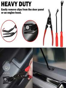 3件套汽车卡扣钳套装，紧固件拆卸工具，汽车内饰拆卸工具套装，撬棒工具套装，汽车门板仪表板维修套装 - A - 查看 6