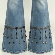 45 cm Chaîne de strass, accessoire de couture DIY pour vêtements, pantalons, chaussures, chapeaux, sacs - couleur - Voir 10
