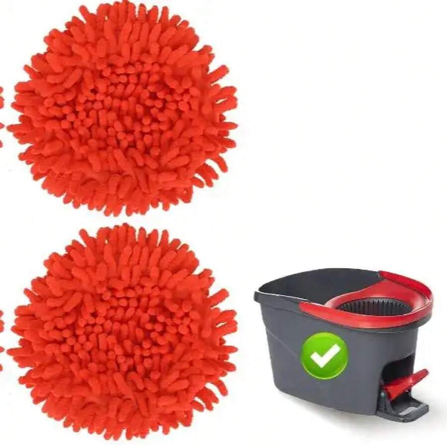 Chenille Duster Replacement Heads For O-Cedar 2025 Unique Design Heads Turn Mop Into Long-Handle Duster Dry Cleaning Trap Bucket & Handle Not Included - Chỉ bán theo bộ 2 chiếc cho hệ thống bể chứa O-cedar một ngăn. - Xem 1