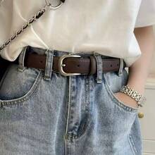 1 buah Sabuk Kulit PU Bohemian Warna Solid, Kualitas Unggul, Desain Minimalis Hitam Serbaguna Cocok untuk Celana Jeans, Tahan Lama untuk Semua Musim - warna - View 5