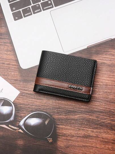 HOVI'S Billetera delgada de cuero sintético para hombres Kaiduch - Billetera de negocios con bloqueo RFID, con ventana para identificación y múltiples ranuras para tarjetas (10.5x7.5x1cm)