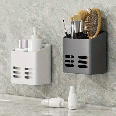 Giá đựng đồ treo tường đơn giản, giá đựng bàn chải đánh răng và kem đánh răng, hộp đựng mỹ phẩm, giá đựng dao kéo, giá phơi chén đĩa, thiết kế mở nghiêng dễ lấy, giá đựng đồ đa năng chắc chắn, có thể đựng lược, bàn chải đánh răng và dao cạo, phù hợp cho người yêu thích trang điểm, có thể đựng đồ dùng hàng ngày, thích hợp cho phòng tắm, nhà bếp, giá đựng đồ đa năng, giá đựng đồ phòng tắm, trang trí phòng tắm, phụ kiện tóc, giá đựng bàn chải mùa hè.