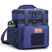 Expandable Lar Ical Lunch Box For Adul Dule Inted Lunch Bag With Houlder Trap Cooler Bag For Men Wen Work Outdoor  Trip Blue - 藍 - 查看 7
