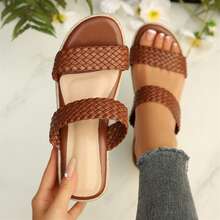 Platform Sandals Wedges Heels Womens Wedge Sandals Open Toe Comfortable Espadrilles Summer Outdoor Beach Walking Travel Shoes - 棕色 - 查看 3