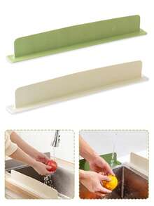 1pc Silicone Sink Splash Guard, Sink Suction Cup Water Barrier, Portable Kitchen Countertop Splash Guard, Kitchen Raised Splash Guard, Reusable Sink Water Barrier, Sink Waterproof Partition, Splash Guard - View 2