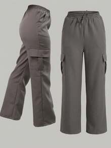 The Current Favorite: Super Stylish Youth Cargo Pants! - Gris - Ver 2