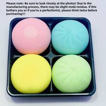 Juguete apretable de color aleatorio en forma de bollo al vapor, pelota de estrés de masa, juguete de cocina realista, herramienta favorita para aliviar la presión - Multicolor - Ver 6