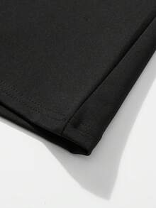 Camiseta de manga corta casual de verano para hombre de talla grande, diseño fácil para personas de gran tamaño, talla grande - Negro - Ver 5