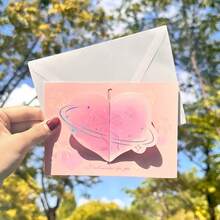 3D立体弹出式浪漫爱心贺卡，附信封，精美爱情卡，送给女友、妻子的生日、情人节、结婚纪念日礼物，可爱蝴蝶丝带设计，手工贺卡，送给女性、女孩的祝福卡，装饰礼物，惊喜卡，送给她的俏皮软妹风贺卡，浪漫装饰卡 - 愛心賀卡 - 查看 13