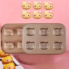 Khuôn làm bánh Hello Kitty Sanrio, khay nướng bánh hình gấu hoạt hình dễ thương, dụng cụ làm bánh hình bàn chân mèo, khuôn làm bánh mì tự làm, quà tặng. - A - Xem 9
