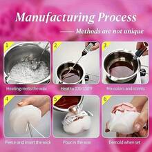 Bộ 6 khuôn silicon làm nến sáp, hình hoa hồng 3D, hoa tulip, hoa cúc, hoa mẫu đơn, thích hợp để làm nến và xà phòng, quà tặng Ngày Valentine, Ngày của Mẹ. - Bộ hoa 6 món - Xem 10