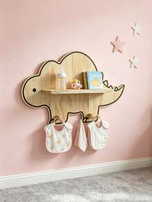 Prateleira de armazenamento prática em formato de dinossauro para crianças, ideal para sala de estar e quarto infantil, para guardar diversos itens infantis. - Multicolorido - Ver 8