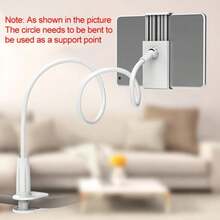 1 cái giá đỡ điện thoại phẳng xoay 360°, đế xoắn ốc kiểu dáng mềm dẻo cho máy tính bảng, giá đỡ máy tính bảng đặt cạnh giường. - A - Xem 2