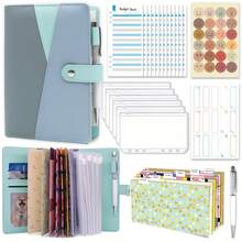 A6 PU Leather Loose Leaf Notebook, Budget Planner Ledger With Monthly Plan - A6 - View 12