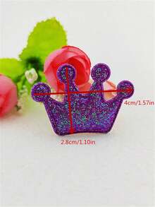 60pcs Shiny Powder Ultrasonic Embossed Crown DIY Jewelry Accessories, Handmade Headpiece Decoration Materials - Crown - View 2
