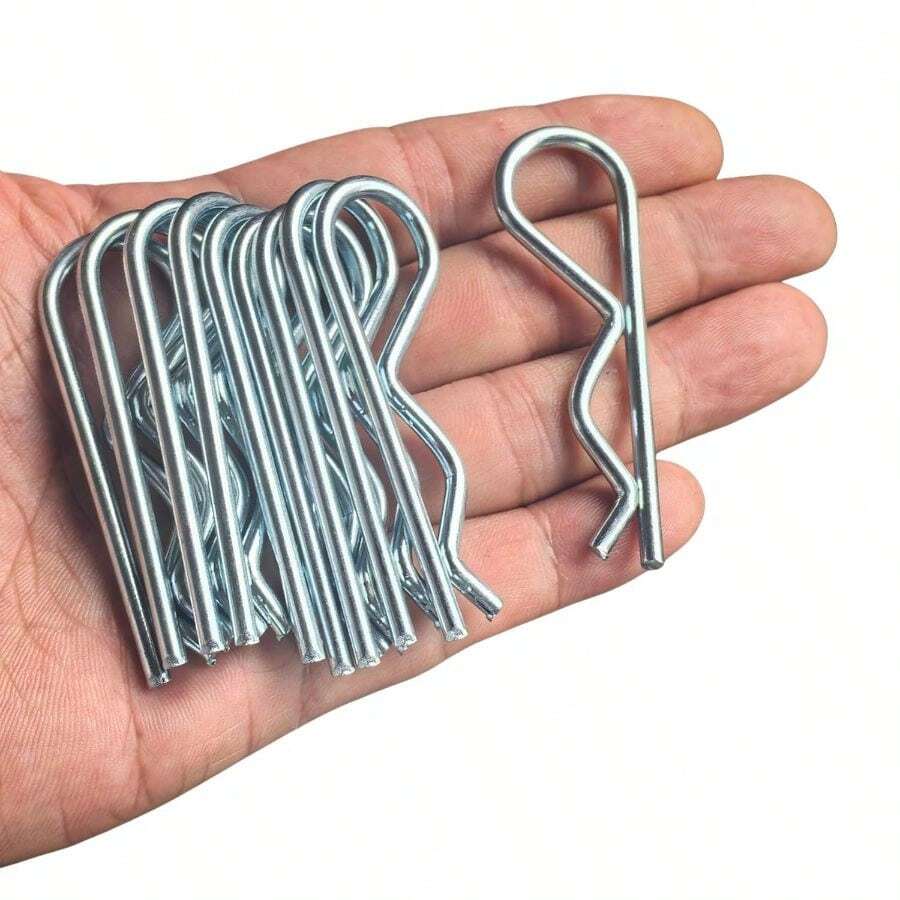 16 Pcs Heavy Duty Cotter Pins, Hitch Pins Clip R Clips Spring Retaining Wire Hair Pins Kotter Pin Strong Spring Tension Large Hardware Pins Trailer Tractors Mower Carts Truck Pin Clip M3x65mm - M3.0x65mm-16PCS - View 1