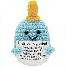 1pc Crochet Unicorn Doll In Blue, Conveys Sincere Encouragement, Crochet Doll Will Bring Happiness To Me Or My Loved Ones. This Is A Unique Gift Not Only For Yourself, But Also For Friends Or Family. - Multicolor - View 1