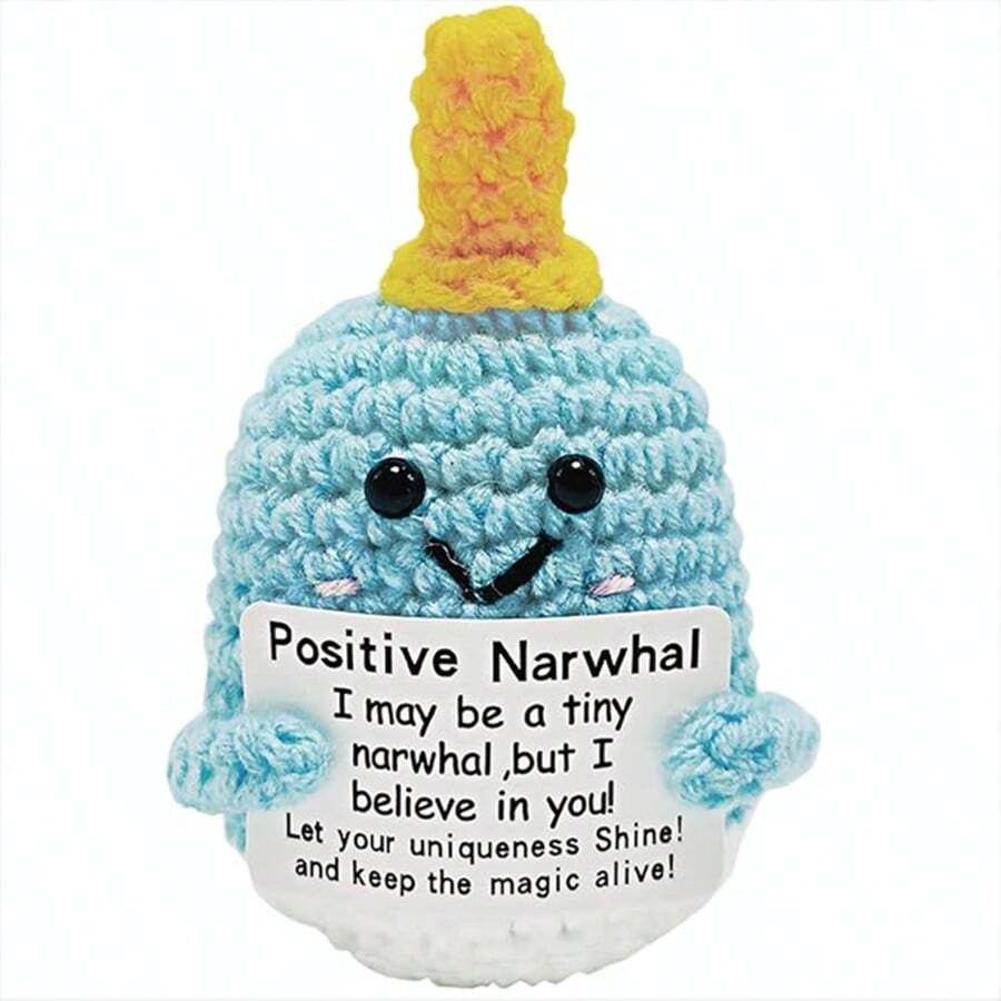 1pc Crochet Unicorn Doll In Blue, Conveys Sincere Encouragement, Crochet Doll Will Bring Happiness To Me Or My Loved Ones. This Is A Unique Gift Not Only For Yourself, But Also For Friends Or Family. - Multicolor - View 1