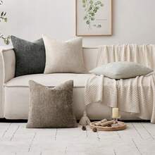 4pcs Soft Decorative Chenille Pillow Covers, Bohemian Style Cushion Covers Suitable For Modern Medieval Spring Home Decor, Sofa, Bedroom, Living Room (Covers Only, No Inserts) - Multicolor - View 4