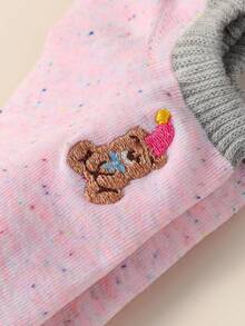 5 Pairs Women's Ankle Socks, Cute Cartoon Embroidery, Candy Colors Dopamine Outfit Essential, Japanese Sweet Daily Versatile, Shallow Silicone Non-Slip Breathable, Suitable For Spring And Summer - Multicolor - View 5