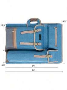 Art Portfolio Artist Backpack Canvas Bag Large 26u201Dx 19.5u201D - Turquoise - View 4