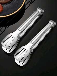 1 pieza Pinzas de acero inoxidable para barbacoa, pinzas para alimentos, pinzas para ensalada y pan, utensilios de cocina - Multicolor - Ver 5