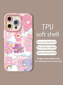 Care Bear Cloud Pattern Phone Case-Compatible With Samsung,  12, 13, 14, 15 Pro,  14 Plus,  15, 16 Pro Max,  17,  17 Pro,  17 Pro Max,  17 Air, And  17e. Features TPU Material For Anti-Slip And Drop Protection; Stylish Design With Cheerful Care Bear Imagery. An Excellent Gift For Yourself, Family, Friends, Or A Partner. - 白色 - 查看 5