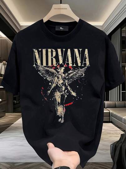 Black T-Shirt For Men Pc G Style Y K With Vintage Graphic Print, Round Neck, Short Sleeve, Breathable And Refreshing, Ideal For Summer Gifts, Polyester, Soft Outdoor Fashion