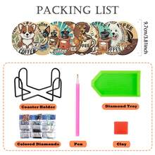8pcs/Set Diamond Painting Coaster Set, Animal Pattern Coasters (With Holder) - Home Decor DIY Diamond Art Craft Kit For Beginners, Diamond Painting Craft Supplies, Artificial Diamond Art Craft Gift - Sets - View 3