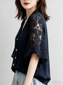 Women Blouses & Shirts - Khaki - View 11