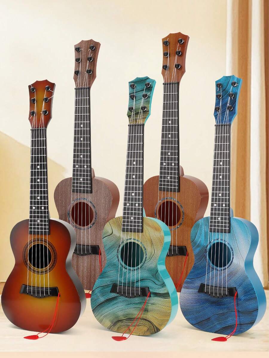 1 Bộ đàn guitar mini 54 inch, đàn ukulele mini 4 dây vân gỗ gradient, đàn guitar 4 dây nhỏ gọn, nhạc cụ dây di động phù hợp cho người mới bắt đầu. - Nhiều màu - Xem 1