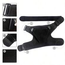 Soporte ajustable para hombros y espalda, proporciona un cuidado deportivo cómodo y efectivo para el apoyo de los hombros para hombres y mujeres - Negro - Ver 4