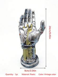 1pc Futuristic Cyberpunk Mechanical Arm Statue, Black Palm, Game Controller Holder, Headphone Stand, Desktop Decor, Perfect Gift For Gamers And Men, Suitable For Halloween, Christmas, Anniversary, Thanksgiving And More - Multicolor - View 10