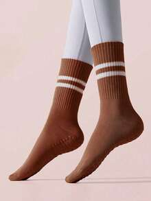 1 Pair Women's Non-Slip Yoga Socks, Anti-Slip Design, Suitable For Pilates, Ballet, Dance, Yoga And Other Sports, Great Christmas Gift - Multicolor - View 5