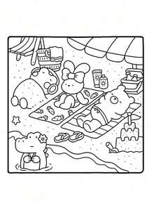 1pc Comfortable Coloring Book For Adults & Kids, Learning Supplies, Toys, Back To School Essential, Bold Simple Design, Relaxing, Christmas, Halloween, Birthday Gift, Children's Day, Student Supplies, Back To School - A - View 6
