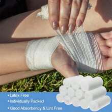 10/20 Rolls Elastic Gauze Bandage, Breathable Bandage Wrap, Suitable For Arms, Legs, Waist, Etc. With Stretchy Design - Multicolor - View 4