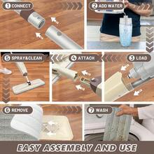 Spray Mop For Floor Cleaning, Wet Mop For Hardwood, Tile, Laminate & Vinyl Floors With 3 Washable Microfiber Pads, Absorbs Pet Hair & Dust, Compatible With  Powermop - Be - Xem 7