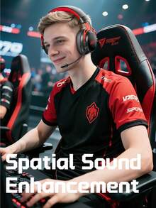 Acer Genuine OHR752 Gaming Bluetooth Wireless Headphones, Ergonomic Design With Soft Breathable Earcups, Large Diaphragm High-End Chip Surround Sound For High-Quality Music And Gaming, Compatible With Laptops, PCs And Other Devices - View 6