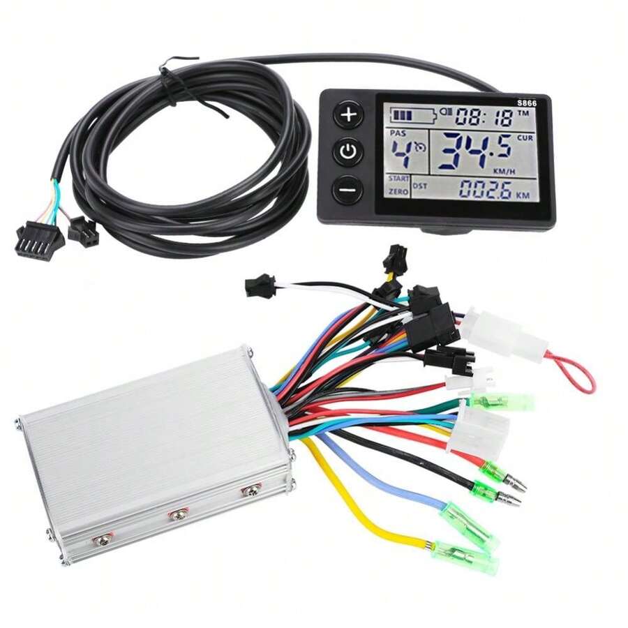 Electric Bicycle Controller Box, Brushless Motor Controller, 24V 48V, Electric Bicycle Scooter Brushless Controller Kit With LCD Display Panel, Controller - 查看 1