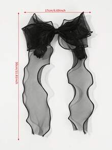 1pc Retro Chiffon Bow Hair Clip, Fluffy Ribbon Tulip Hair Accessory, Suitable For Woodland/Wedding/Daily Use - Multicolor - View 8