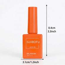 15 ml Vernis à ongles en gel orange Couleur orange vif Gel UV LED à tremper Couleur assortie en bouteille Une bouteille Une couleur Qualité professionnelle pour salon de manucure Longue tenue Style vitalité estivale Esthétique éclatante Fournitures de manucure maison DIY Vernis à haute pigmentation - Orange - Voir 3