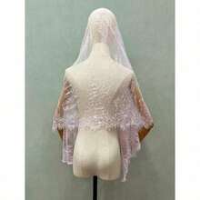 Bride Lace White Shawl Veil Shawl, Black Latin Wedding Veil Halloween Valentine's Day Valentines Autumn Accessories - màu đen - Xem 10