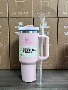新款 S-TANLEY H2.0 40盎司平底带把手吸管保温杯，适合旅行，不锈钢保温杯 - 多色40oz - 查看 7